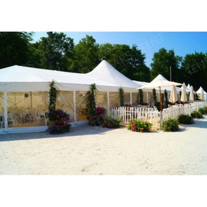 Struktur aluminium luar ruangan tenda puncak tinggi campuran mewah untuk pesta pernikahan balap kuda tenda acara campuran putih - Product Image 2