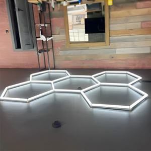 Tubo rettangolare ad alta luminosità 6500K illuminazione parcheggio Garage 5 luce Led esagonale - Product Image 6
