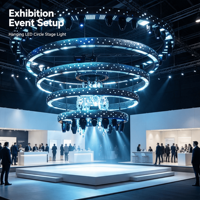 Projecteur LED circulaire haute luminosité pour scène, équipement d'éclairage professionnel pour événements et concerts