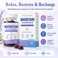Gummies de citrate de magnésium 200 mg pour le sommeil et la relaxation, favorisent l'apaisement de l'humeur, saveur baies, complément végétalien