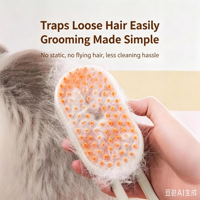 Brosse vapeur électrique auto-pulvérisante pour animaux de compagnie, peigne massant anti-chute à un bouton pour chats et chiens, élimine les poils lâches, pour le bain