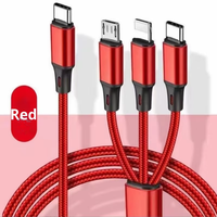 Câble de charge USB rapide 3 en 1 durable de type C, universel, multifonction, pour téléphone portable/Type-C/pour Android