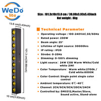 Blinder LED blanc chaud + blanc froid 10*24W DJ Disco Dmx LED Audience Blinder Light Stage Lights avec trépied