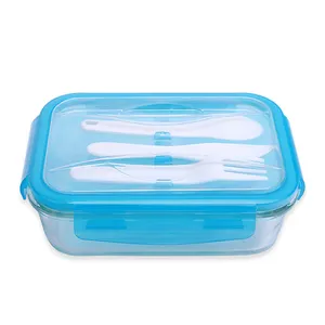 leak proof lunch Storage premium storage with Knife fork grade oven and microwave safe glass food containers made in China