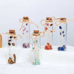Натуральное 7-цветное хрустальное дерево в стеклянной бутылке: целебные камни, бутылка желаний, декор, оптовый подарок - Product Image 3