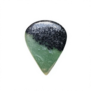 FAIJAN GEMS Piedra de Serpentina Verde Premium en Forma de Pera, Cabujón de Ágata Elegante para la Fabricación de Joyas y Colgantes, Piedra Natural - Product Image 1