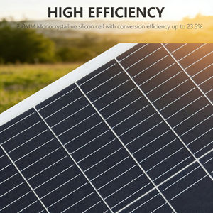 Panneau solaire flexible durable 100W 12V monocristallin en fibre de verre, léger et pliable, pour camping-car, remorque, bateau, cabine, fourgonnette, voiture - Product Image 5