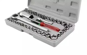 <span class=keywords><strong>Caja</strong></span> <span class=keywords><strong>de</strong></span> <span class=keywords><strong>Herramientas</strong></span> para coche, juego <span class=keywords><strong>de</strong></span> llaves <span class=keywords><strong>de</strong></span> tubo, combinación manual, <span class=keywords><strong>40</strong></span> <span class=keywords><strong>piezas</strong></span> - Product Image 2