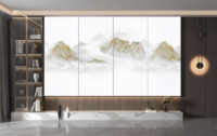 Panneau mural WPC imperméable, plaque PVC effet marbre, décoration intérieure avec marbre PET et fibre de bambou, idéal pour les hôtels