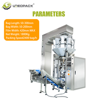 Machine d'emballage multi-têtes pour sachets de snacks 50g 80g, remplissage à l'azote, pour chocolats, craquelins, biscuits, pâtisseries