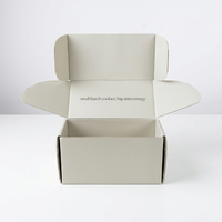Boîte en carton ondulé pliable pour emballage de chocolats, couleur gris, avec logo personnalisé gravé au laser