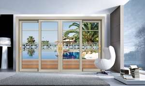 DIAOSI británico de 103 de moda de aleación de aluminio de puertas correderas de aluminio de doble con marco de vidrio Exterior - Product Image 4