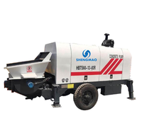 Pompe à béton mobile hydraulique diesel HBTS90R pour colonnes de construction secondaires