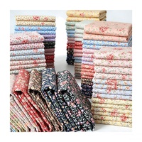 Kain Poplin Katun Murni Tenun 60S Bermotif Bunga Rumput Ramah Lingkungan untuk Dalaman Gaun Wanita