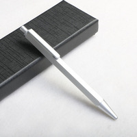 Stylo bille hexagonal en métal, best-seller transfrontalier, prêt à être expédié, au design élégant, noir/argent