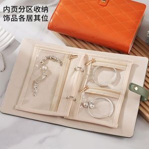 Cuaderno portátil para guardar joyas con bolsillos transparentes de PVC para pendientes, pulseras y anillos, estuche organizador - Product Image 2