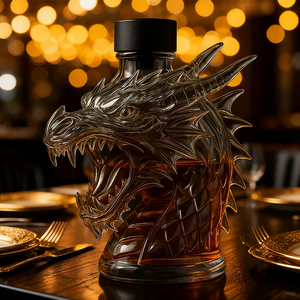 בקבוק יין מנפק דרקון 320 מ "ל ויסקי דקנטר עיצוב ייחודי בקבוקי יין זכוכית - Product Image 5