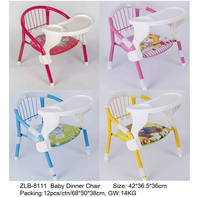 Chaise haute pour bébé, chaise d'alimentation en plastique moderne, ensemble de meubles pour enfants, chambre d'enfant, bon marché, populaire, facile à assembler
