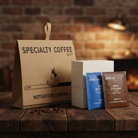 Boîte en papier personnalisée pour poudre de café, sac en papier pour poudre de café avec bande détachable