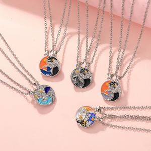 Conjunto de sol y luna personalizado, accesorios colgantes, joyería fina personalizada, collares de mejores amigos para mujeres - Product Image 1