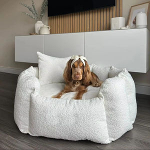 Cama para Mascotas de Alta Calidad con Nuevo Diseño, Cama para Perros y Gatos con Espuma de Terciopelo, Patrón Sólido, Lavable, Cama Calmante para Perros Súper Cómoda - Product Image 1