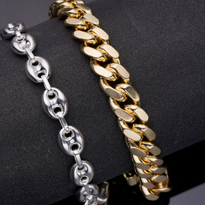 <span class=keywords><strong>Bracelet</strong></span> pour <span class=keywords><strong>homme</strong></span> en argent sterling 925 avec fermoir à griffe <span class=keywords><strong>de</strong></span> homard, motif <span class=keywords><strong>grain</strong></span> <span class=keywords><strong>de</strong></span> <span class=keywords><strong>café</strong></span>, style hip-hop, rappeur Lucky - Product Image 4