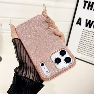 เคสโทรศัพท์ซิลิโคนกันกระแทกสีพื้นแบบนิ่มประดับกลิตเตอร์สีชมพู สำหรับ iPhone 17 Pro 16 15 14 13 12 11 Max - Product Image 6