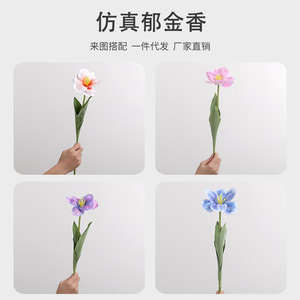 Fleur artificielle en soie tulipe de rêve, faite à la main, pour décoration de mariage, utilisation extérieure - Product Image 5