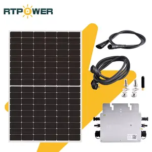 RTPOWER allemagne petit système solaire sur réseau 600 Watt panneau de balcon 600 w balcon kraftwerk énergie 600 w wifi panneau de montage sur réseau