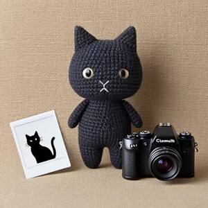 Kit de Crochet DIY de J.M Fashion para <span class=keywords><strong>Principiantes</strong></span>, Paquete de Materiales para <span class=keywords><strong>Amigurumi</strong></span> de Gato Negro Hecho a Mano, Set de Hilos para Manualidades con Tutorial - Product Image 5