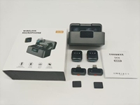 Microfono Lavalier Wireless 2 in 1 SX36 con Connettore Type C e Lightning, Display LED, Riduzione del Rumore per Creator di Podcast e Vlog