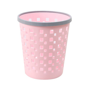 Square Ring Toss Plastic Trash Can 4L With <b>Lid</b> Indoor Waste <b>Bin</b> For Kitchen Office Storage Bucket Cylindrical Shape Pink Purple - Product Image 5