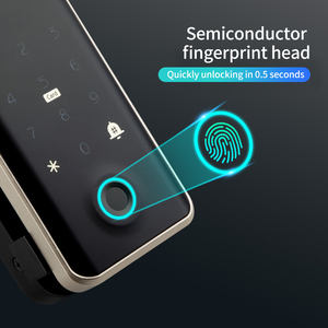 דלת אלקטרונית למגורים מנעול דו צדדית עם מפתחות tlock זכוכית דיגיטלי חכם הזזה מנעול דלת זכוכית - Product Image 4