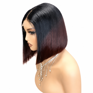 Promoción 44$ Letsfly Pelucas Bob con Cierre de Encaje 2x6, Cabello Humano Virgen 12A, Densidad 350%, Liso Extremo Estilo Kim K, 10 Pulgadas, Venta al por Mayor - Product Image 4