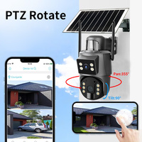 Cámara de Seguridad Solar 4G con Tarjeta SIM, Lente Dual de 6MP, Seguimiento por IA, Sensor PIR, Foco, Audio Bidireccional, Almacenamiento en la Nube