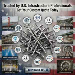 Fuente de Fábrica: Hormigón Duradero FRC UHPC de Acero Galvanizado y Acero al Carbono con Microfibra de Acero para Inyección, Anticorrosión para Pisos - Product Image 3