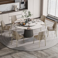 [En stock] Chaise de salle à manger italienne en cuir de vachette de première qualité, chaise haut de gamme sans accoudoirs avec structure en métal de luxe léger pour la maison