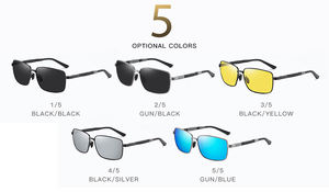 Gafas de Sol Cuadradas <span class=keywords><strong>SKYWAY</strong></span> de Alta Calidad con Montura de Metal Polarizadas para Hombre para Conducción Nocturna - Product Image 2