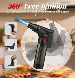 <b>Torch</b> Lighter Rechargeable Plastic Mini Refillable Windproof Lighters for Candle Fireplace Grill - Product Image 3