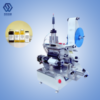 Machine d'étiquetage semi-automatique professionnelle de bureau pour étiquettes plates autocollantes, idéale pour les bouteilles et les canettes en rouleau