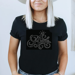 <strong>Bride</strong> Crystal Rhinestone Transfer Motif Design for <strong>Tshirts</strong> - Product Image 5