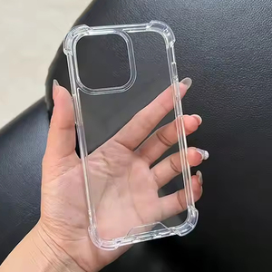 Claro cuatro esquinas suave Tpu a prueba de golpes funda de teléfono móvil para <span class=keywords><strong>Iphone</strong></span> 16 Pro Max 15 Plus 14 13 12 11 transparente Anti cubierta amarilla - Product Image 1