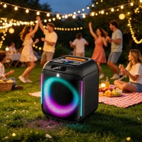GENCE Single 65-Inch 20W 40W 5.0 Speaker Karaoke Layar Display Baterai Terpasang Kabinet Plastik Portabel Luar Ruangan RGB untuk