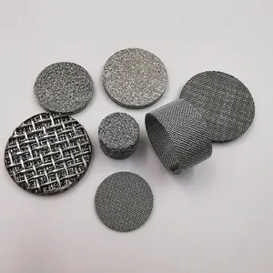 Customized gas air filter 0.5-100micron stainless steel sintered filter flat disk