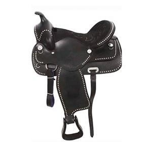 Selle de cheval occidentale en cuir indien, style indien - Product Image 1