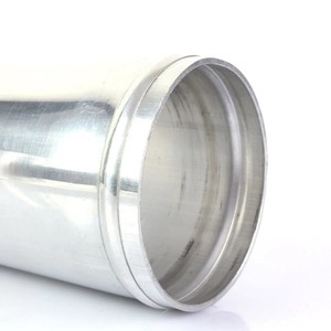 Tubo de entrada de aire de aluminio de 120 mm de longitud para mejora del motor, color plateado, ajuste universal - Product Image 4