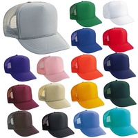 Casquettes promotionnelles de camionneur imprimant le polyester matériel avant de LOGO avec l'éponge, casquette arrière de camionneur de Snapback de maille