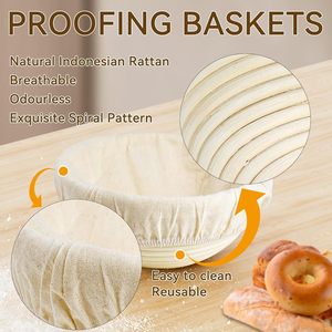Factory Custom Bread Proofing Basket <b>Set</b> Oem Sourdough Starter Jar Kit for Bread <b>Baking</b> - Product Image 3