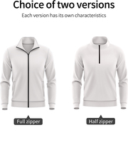 Vêtements d'entraînement à manches longues personnalisés, vêtements décontractés pour hommes, poignets côtelés, survêtement, sublimation, veste de football et pantalon à fermeture éclair X25808