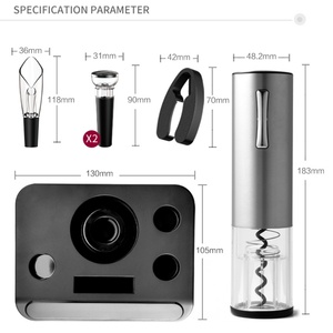 Custom Metal Stainless Steel Electric <b>Wine</b> Opener Gift Set Rechargeable <b>Wine</b> Opener Set for Gift - Product Image 3